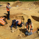 Archaeological Solutions team members at work at the Great Whelnetham site.